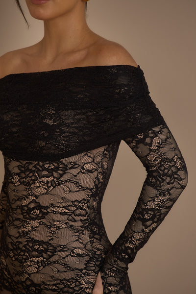 Riri jumpsuit | Black lace