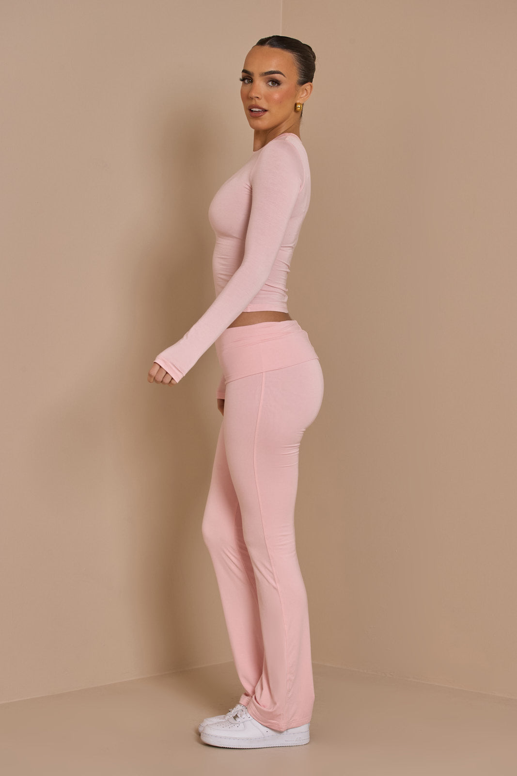 Petite Emma Trousers in Strawberry milkshake