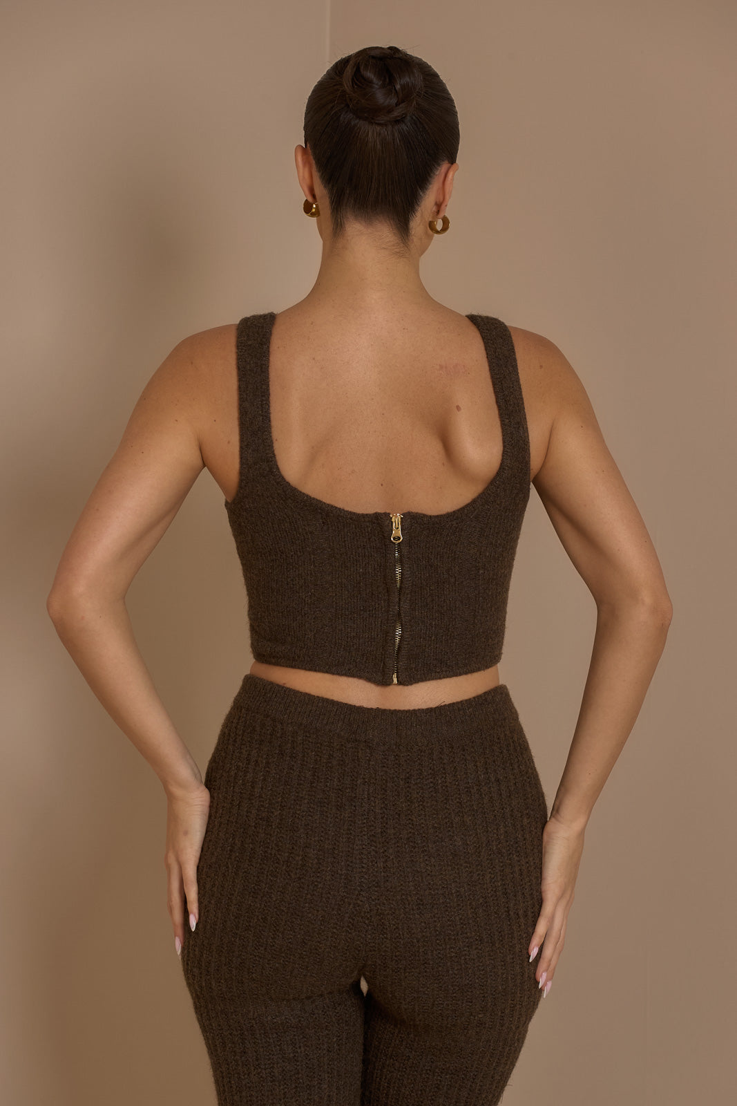 FC ROMI KNIT CORSET IN CHOCOLATE