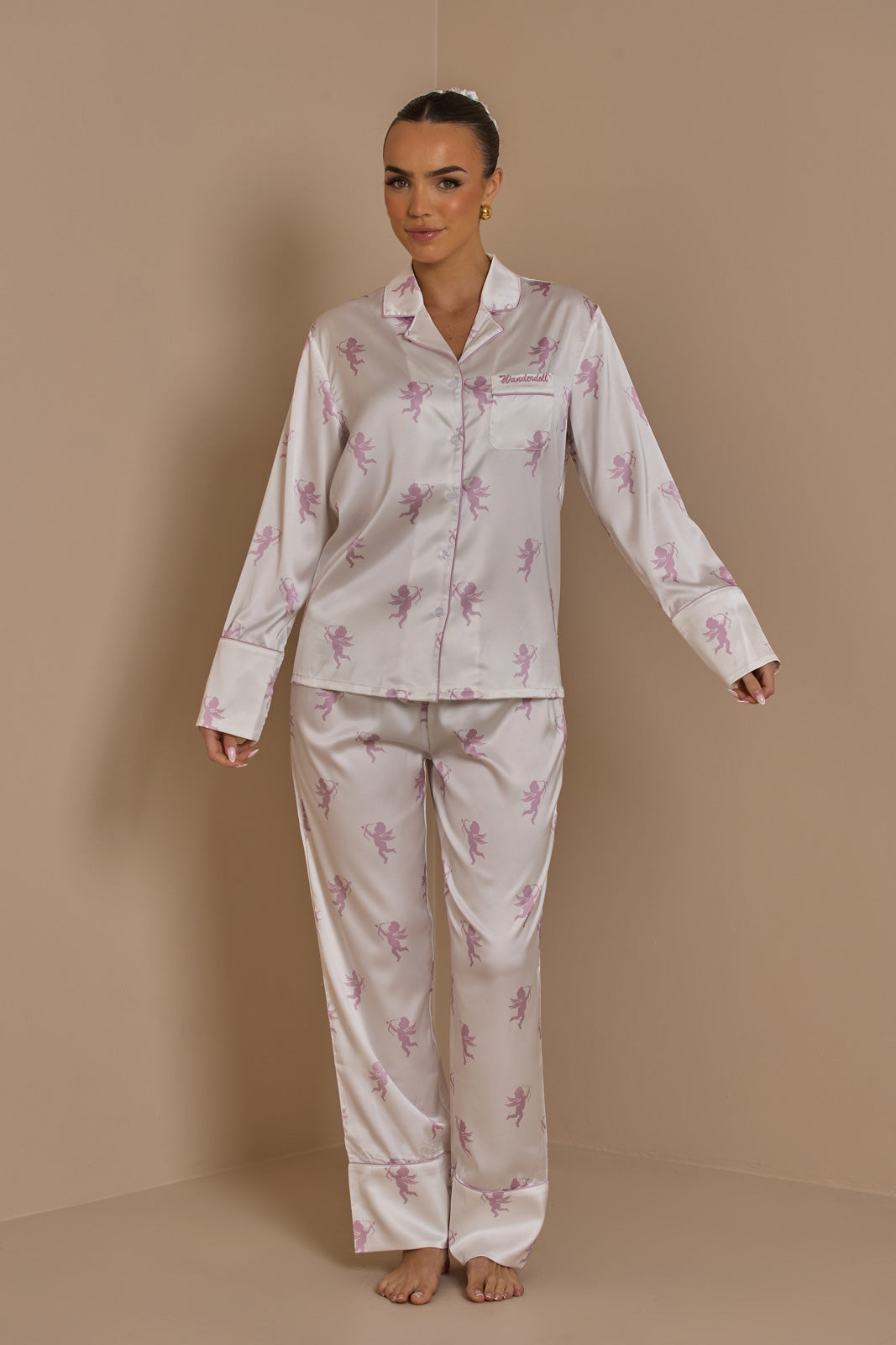 FC PYJAMA SET | BABY PINK CUPID