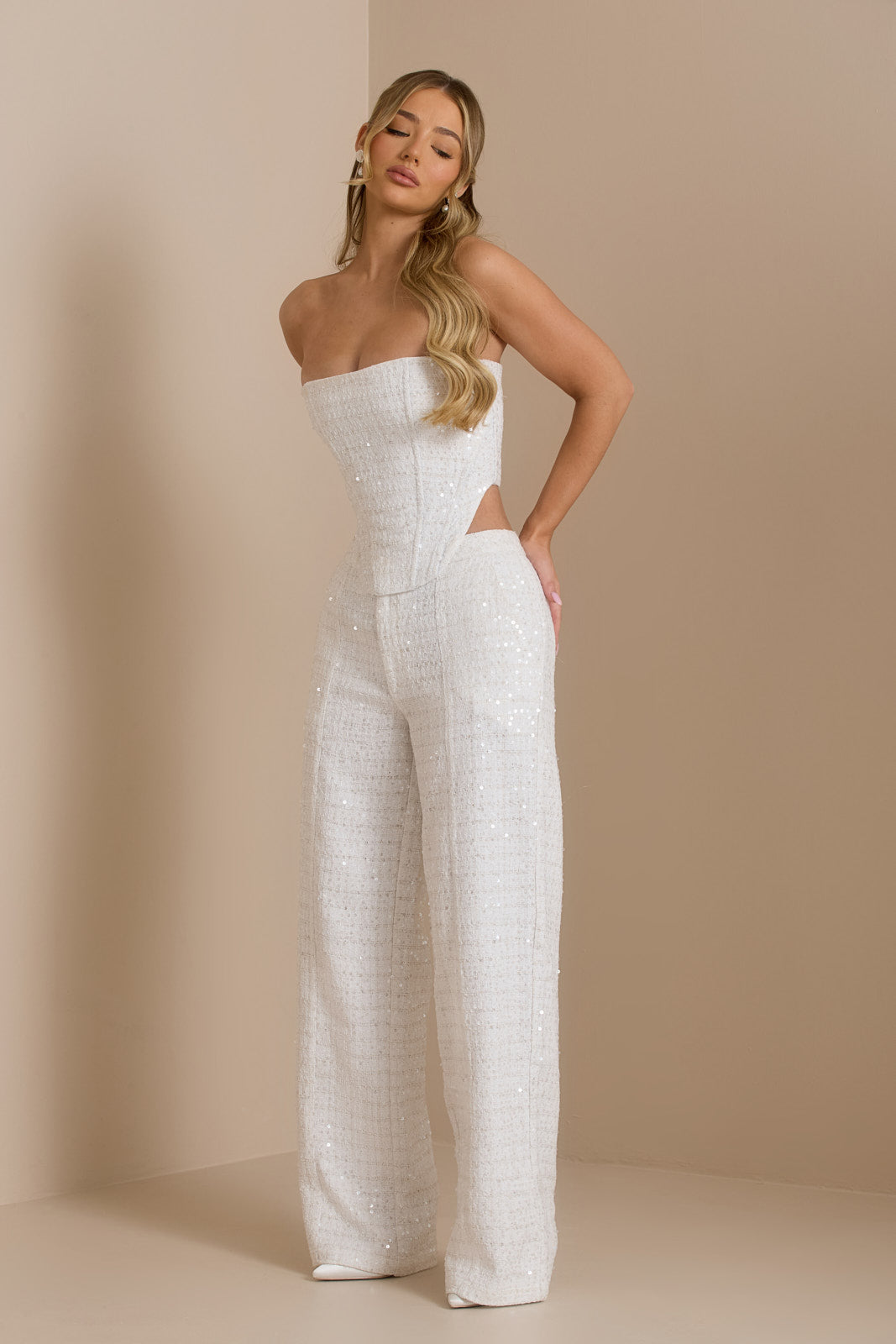 FC MAYA TROUSER | WHITE GLOSS