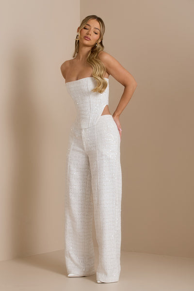 FC MAYA TROUSER | WHITE GLOSS