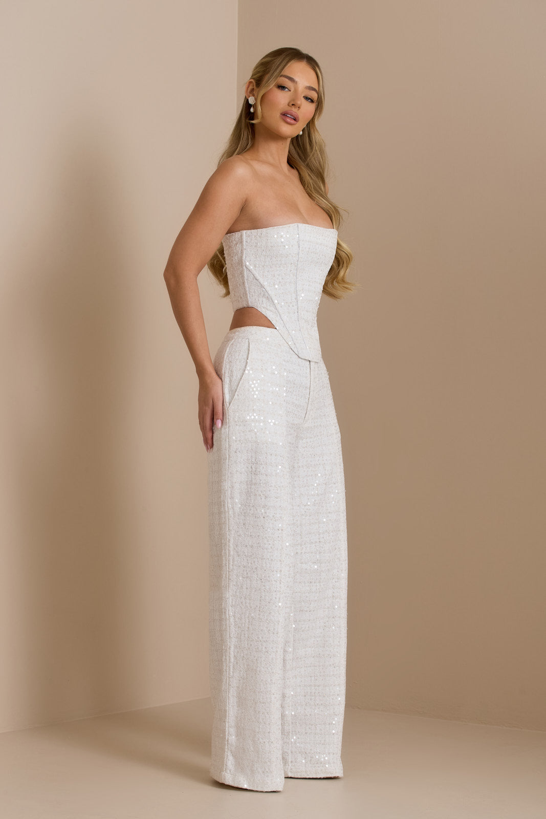 FC MAYA TROUSER | WHITE GLOSS
