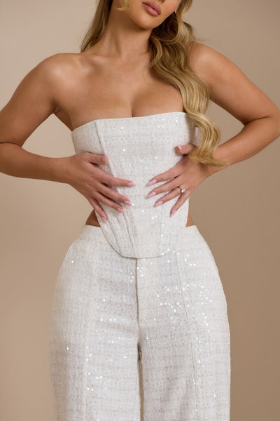 MAYA CORSET | WHITE GLOSS TWEED