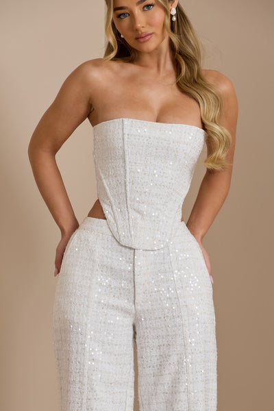 MAYA CORSET | WHITE GLOSS TWEED