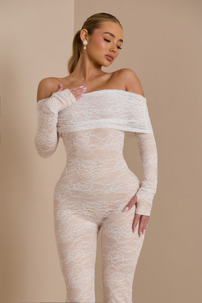 RIRI JUMPSUIT | WHITE LACE