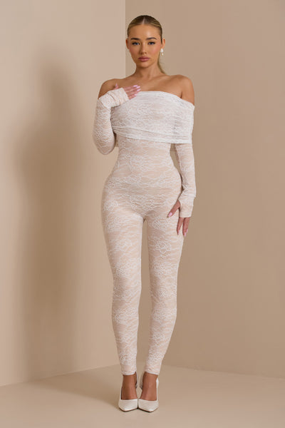 RIRI JUMPSUIT | WHITE LACE