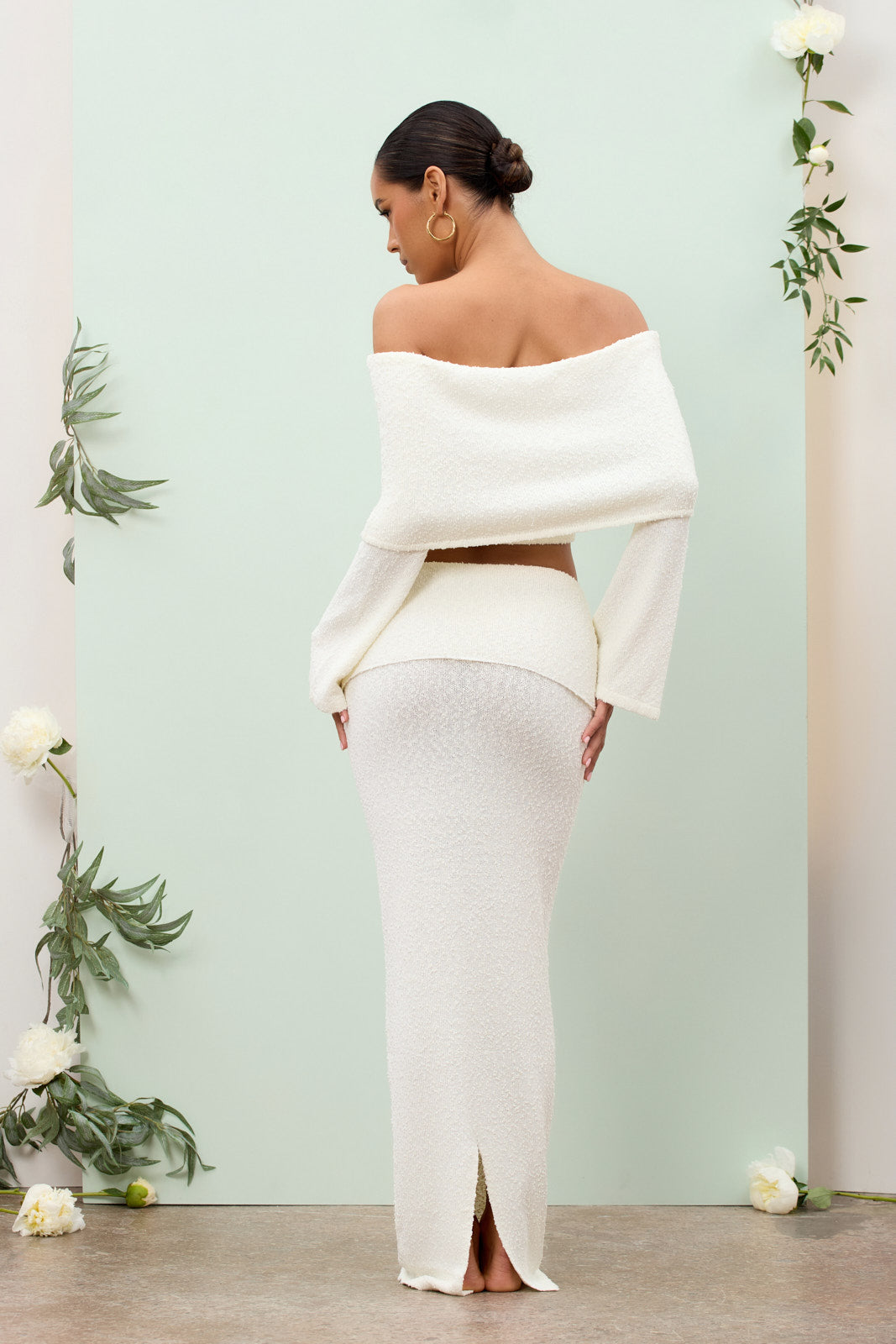 Yasmin Boucle Knit Coord | Cream