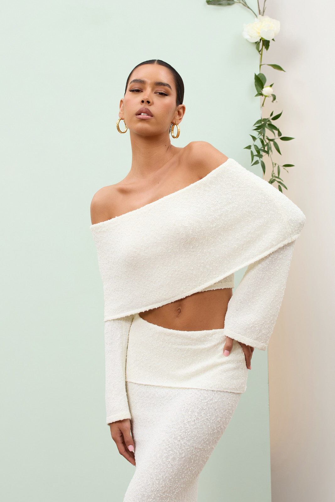 YASMIN BOUCLE KNIT CO-ORD | CREAM – Wander Doll