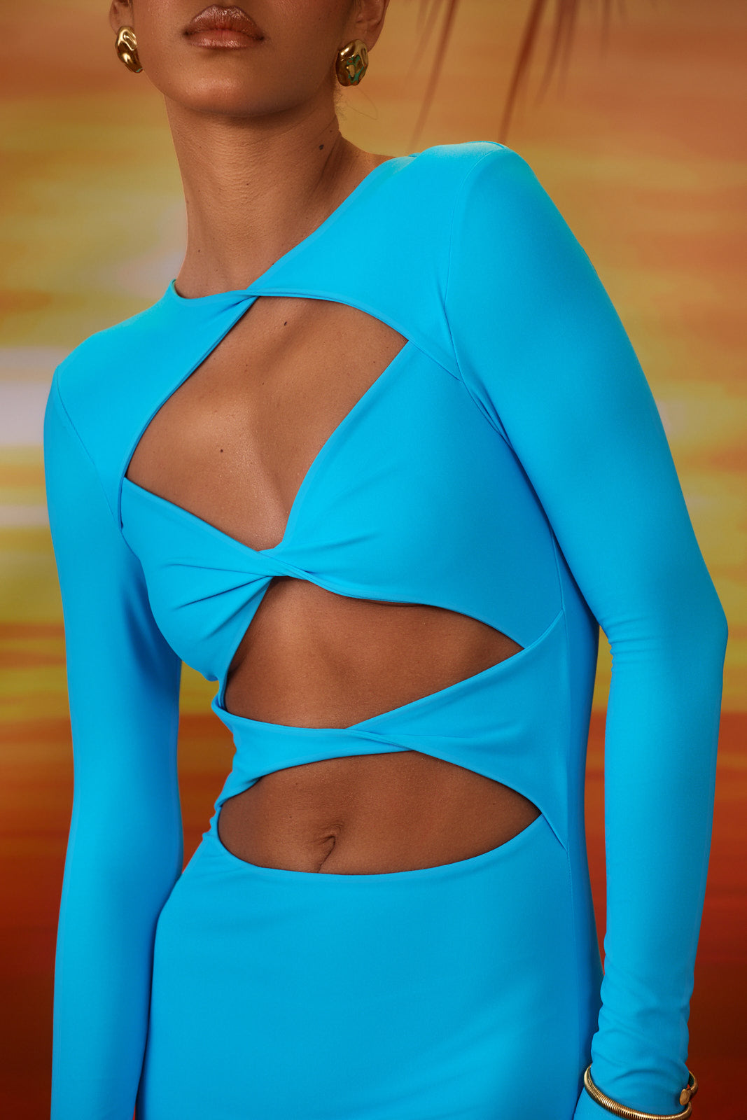 STASSIE MAXI DRESS | AQUA