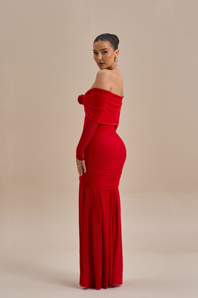 VIVIENNE BARDOT MAXI DRESS | RED