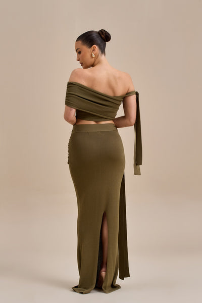 LOIS KNIT CO-ORD | KHAKI