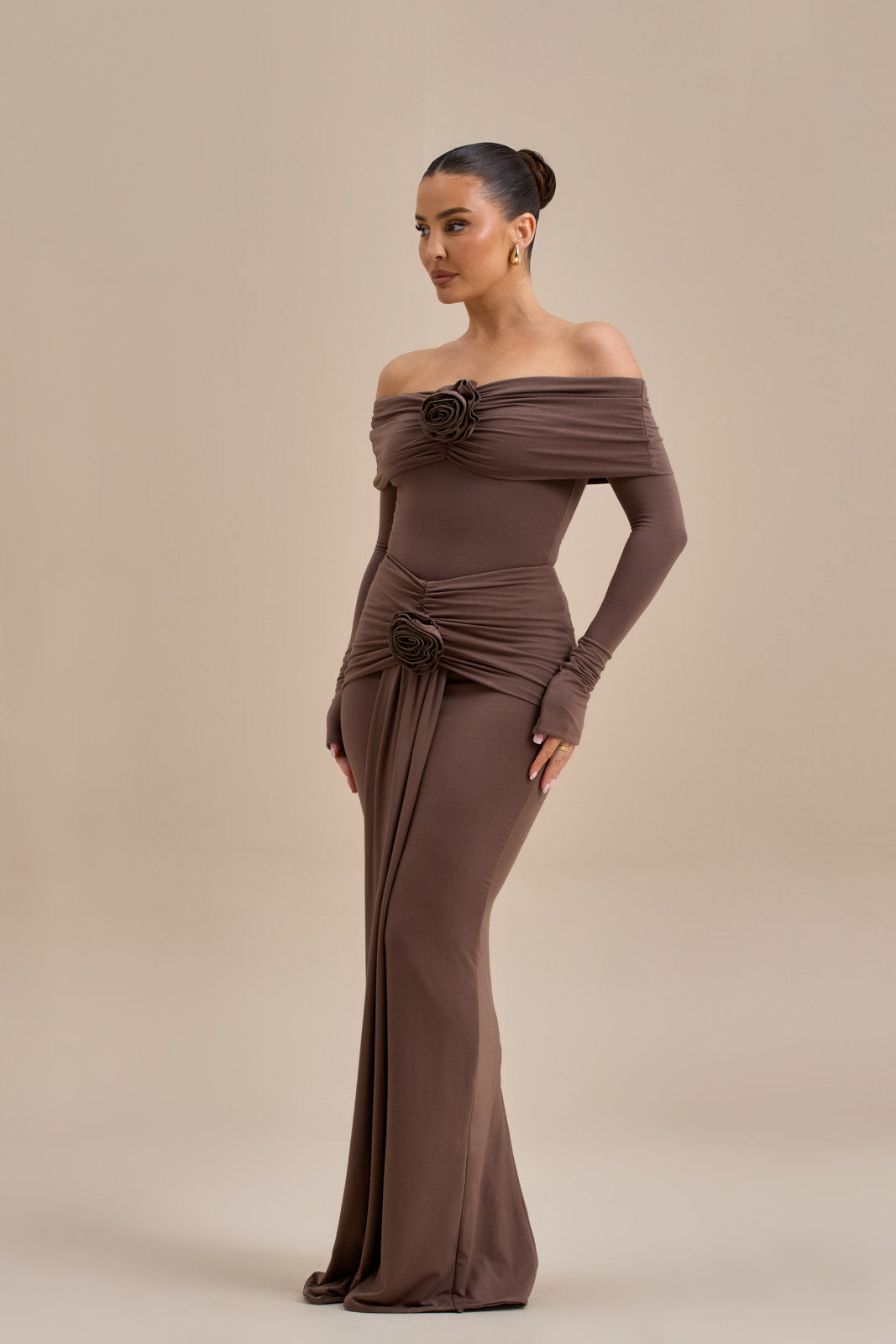 BELLE DRAPE MAXI SKIRT | CHOC - SALE – Wander Doll