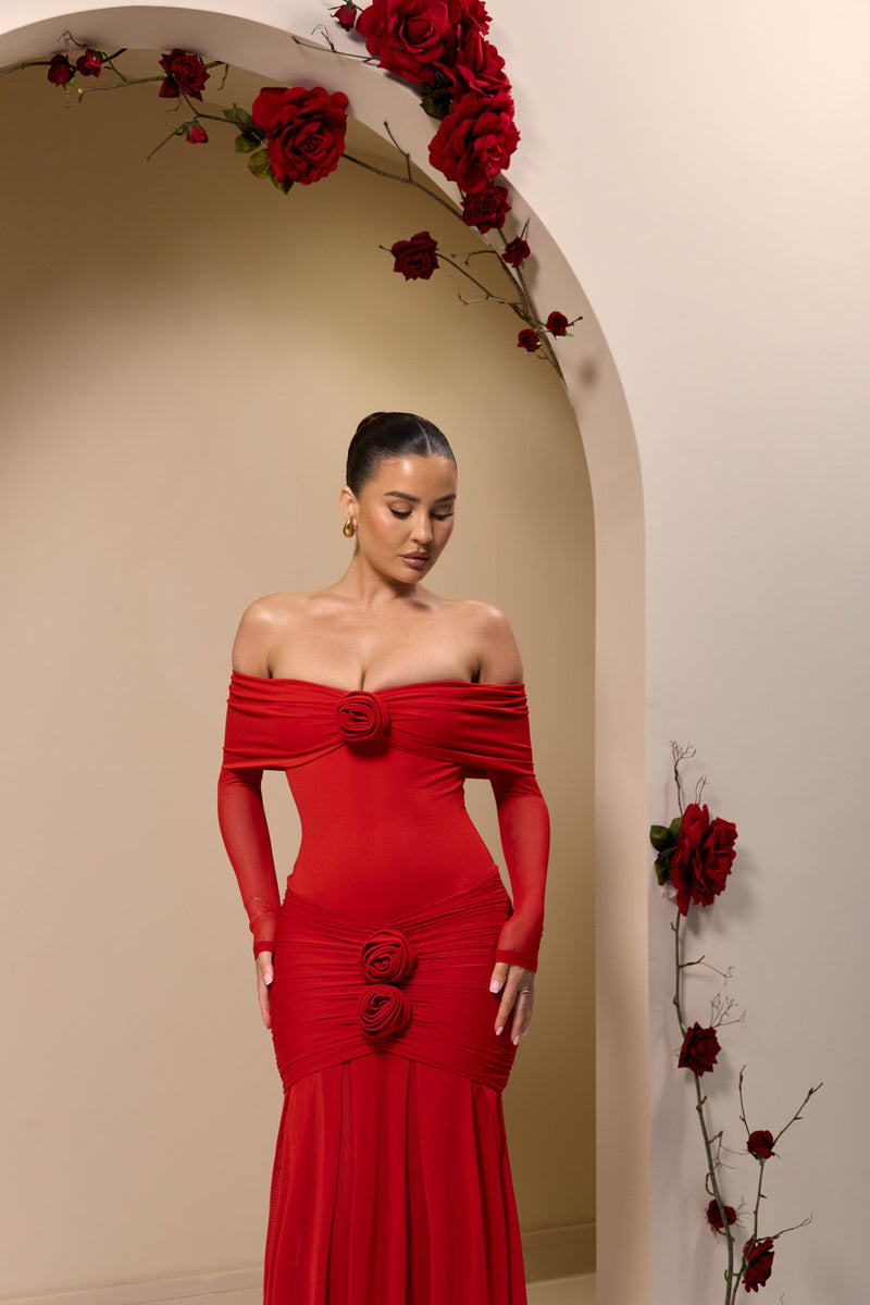 VIVIENNE BARDOT MAXI DRESS | RED