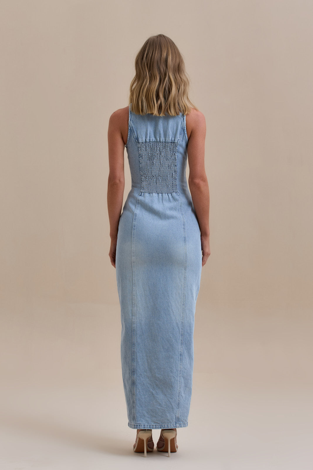 KENNY MAXI DRESS | MID WASH DENIM – Wander Doll