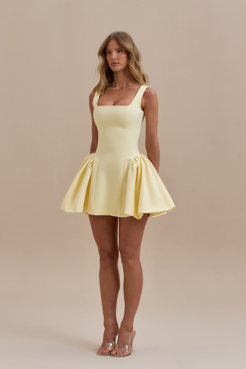 SABRINA MINI DRESS | LEMON