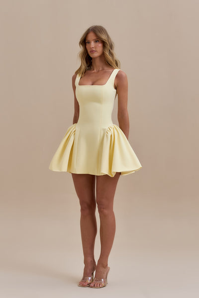 SABRINA MINI DRESS | LEMON