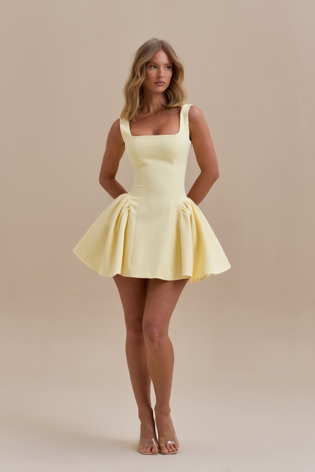 SABRINA MINI DRESS | LEMON