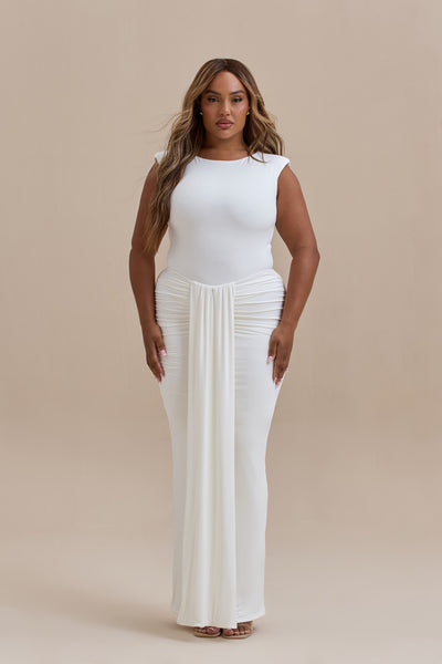 NARA SLEEVELESS BODYSUIT | WHITE