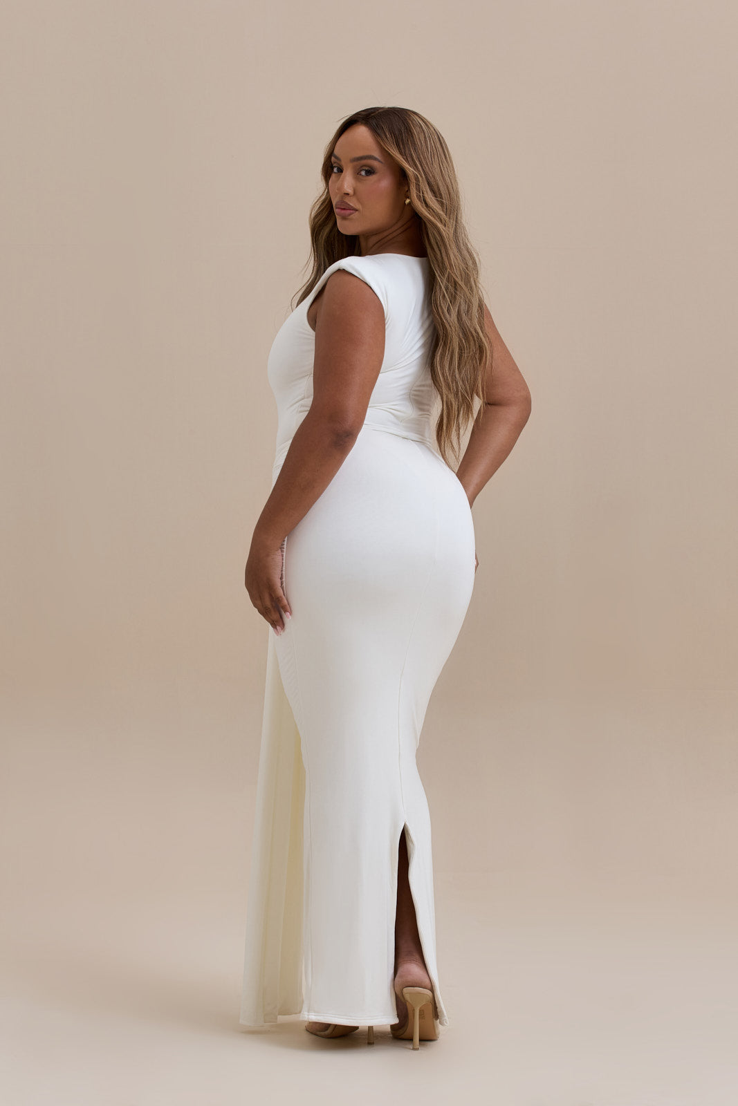 NARA DRAPE MAXI SKIRT | WHITE