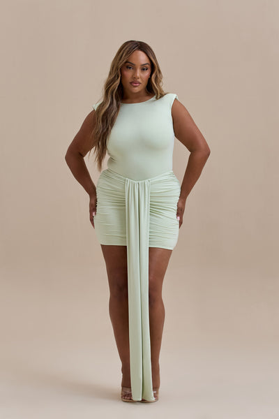 NARA DRAPE MINI SKIRT | MINT