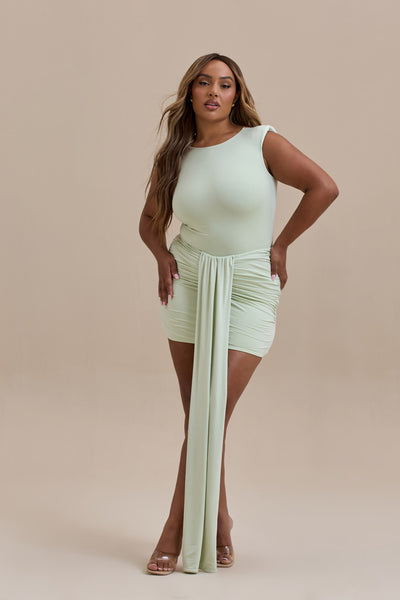 NARA DRAPE MINI SKIRT | MINT