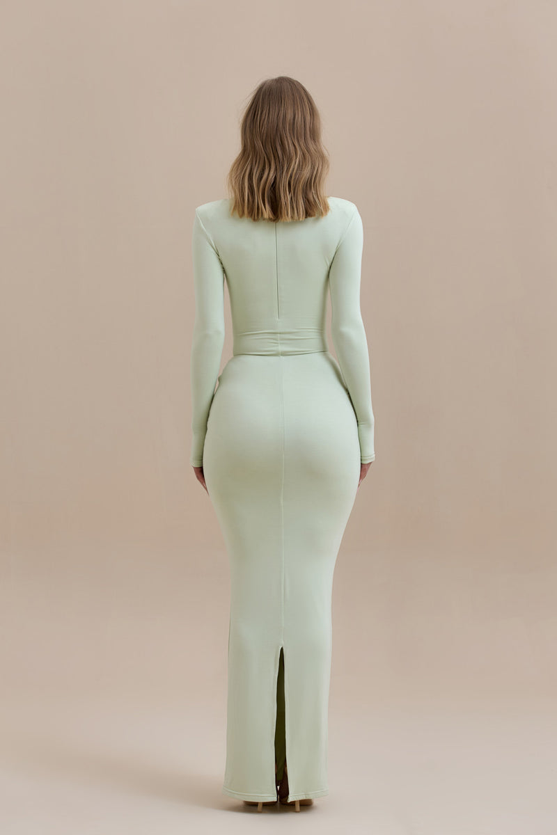NARA DRAPE MAXI SKIRT | MINT