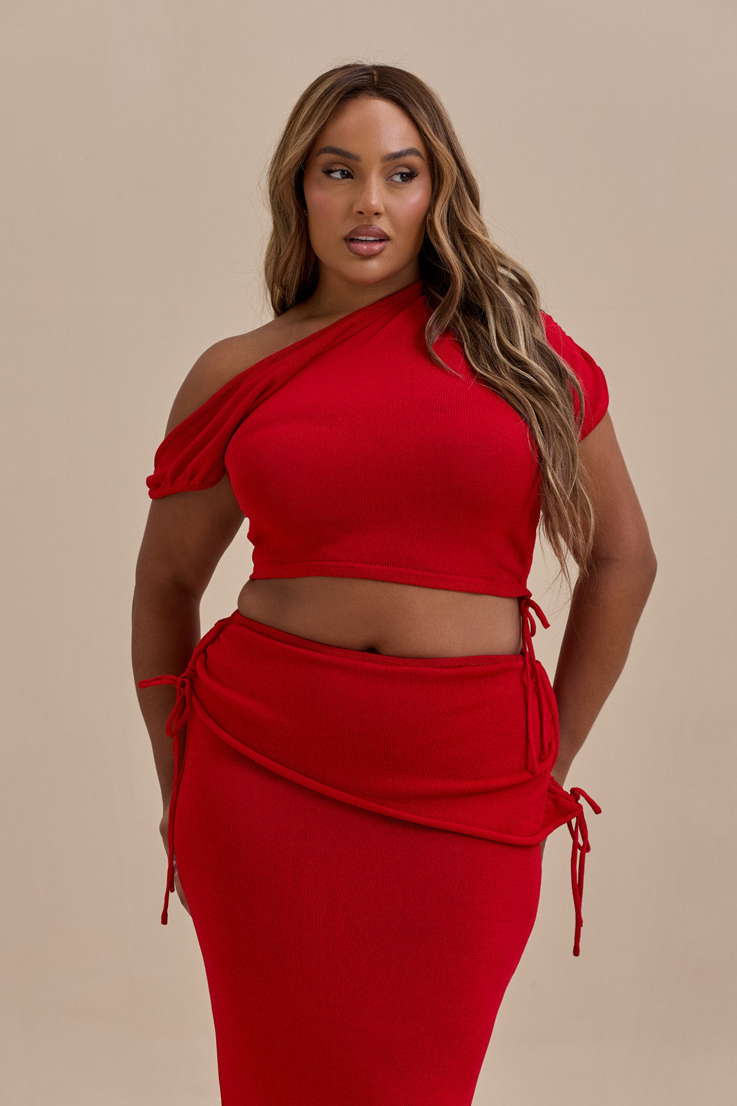 YRIS KNIT CO-ORD | RED