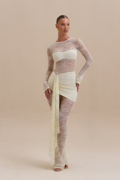 JAMIE LACE JUMPSUIT | LEMON