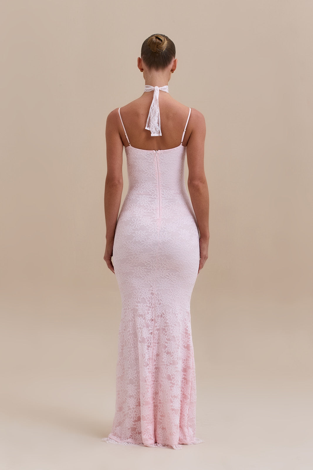 LEAH LACE MAXI DRESS | BABY PINK