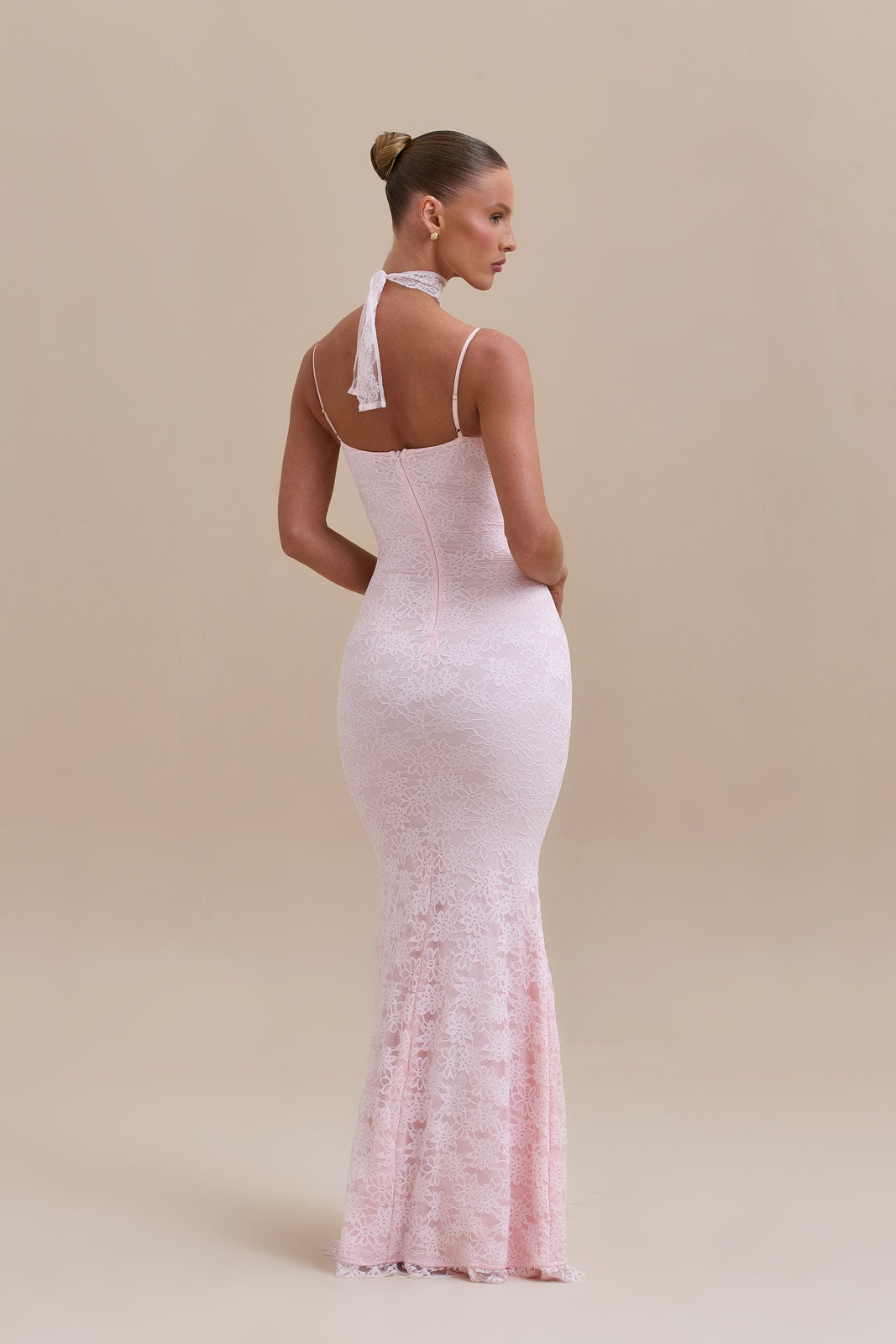 LEAH LACE MAXI DRESS | BABY PINK