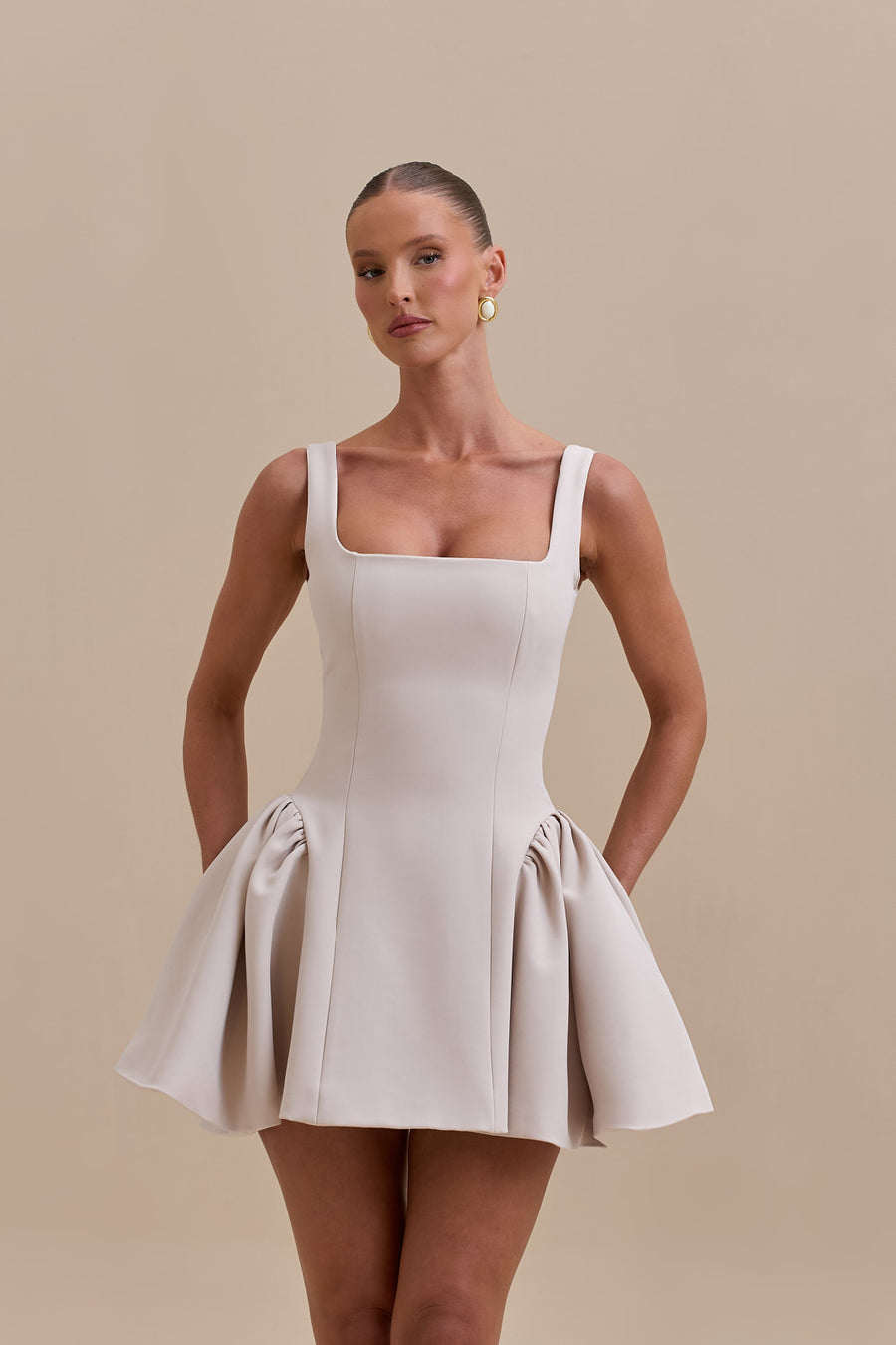 SABRINA MINI DRESS | OFF WHITE
