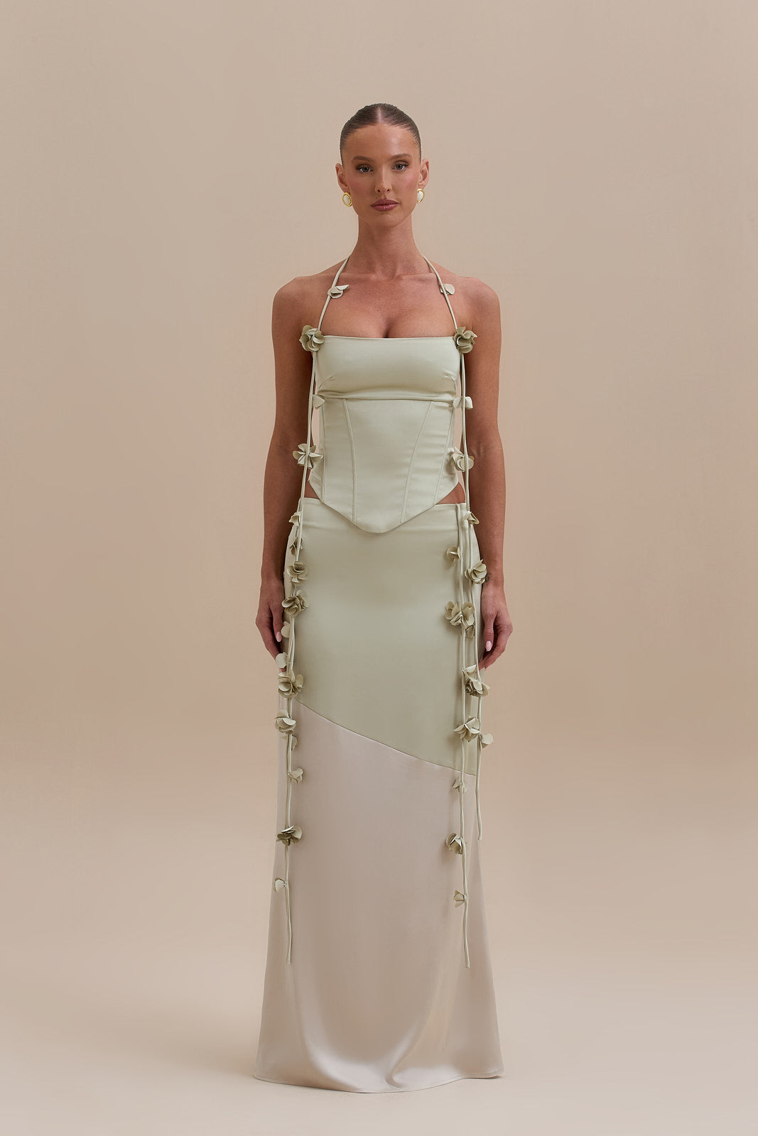 ESMERELDA MAXI SKIRT | SAGE & VANILLA
