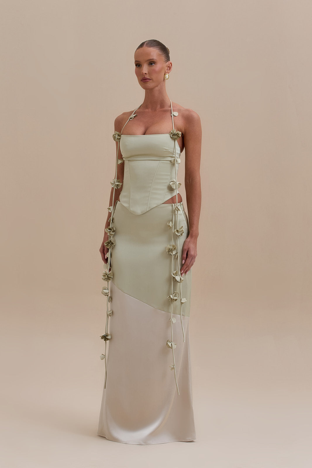 ESMERELDA MAXI SKIRT | SAGE & VANILLA