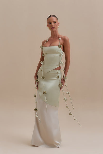ESMERELDA MAXI SKIRT | SAGE & VANILLA