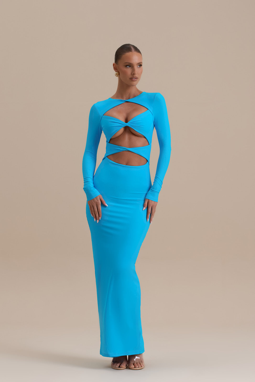 STASSIE MAXI DRESS | AQUA
