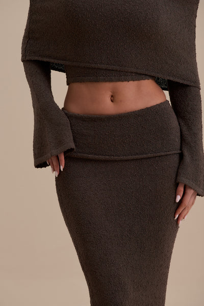 YASMIN BOUCLE KNIT CO-ORD | CHOCOLATE