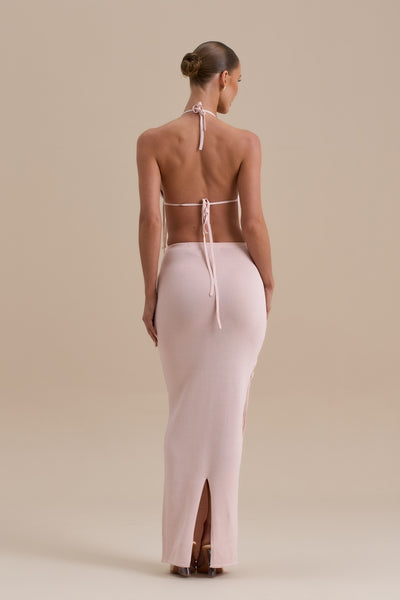 DELILAH KNIT MAXI SKIRT | BABY PINK