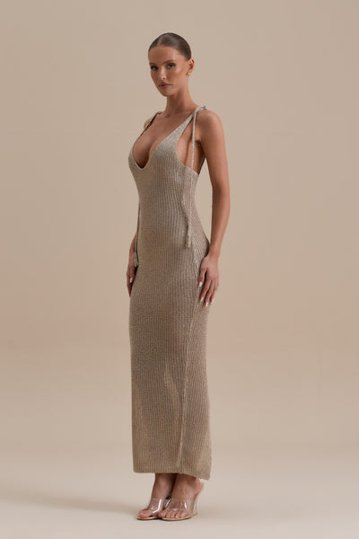 GOLDIE MAXI DRESS | GOLD