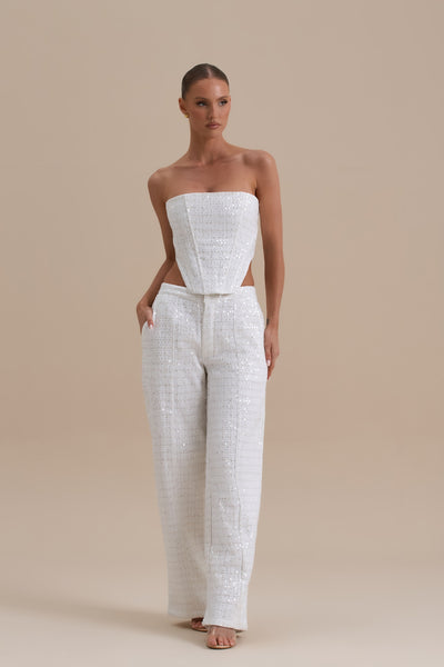 FC MAYA TROUSER | WHITE GLOSS