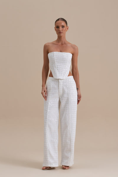 FC MAYA TROUSER | WHITE GLOSS