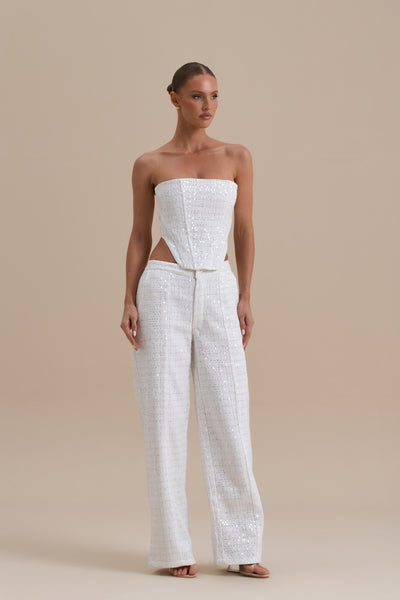 FC MAYA TROUSER | WHITE GLOSS