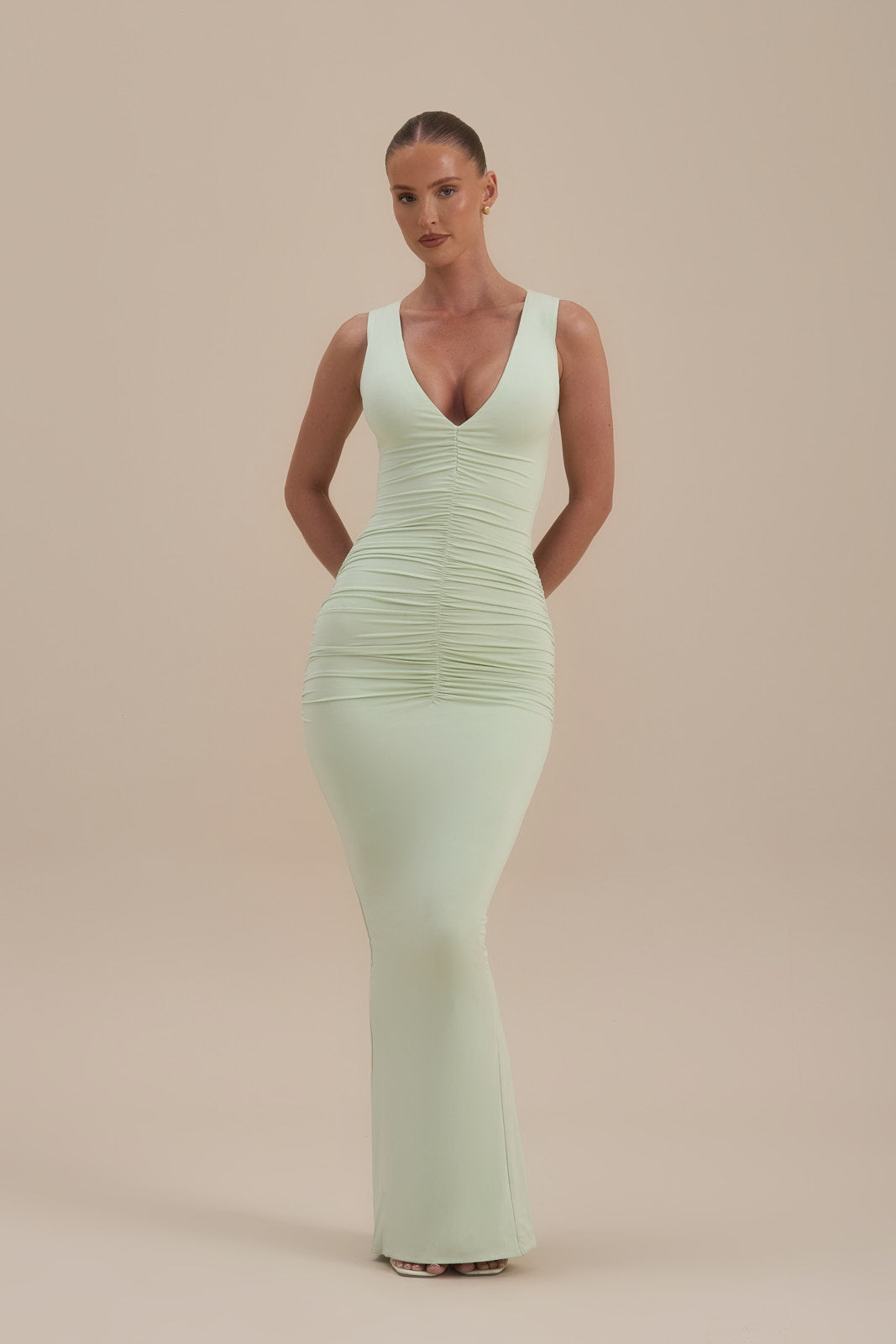 TATE SLEEVELESS MAXI DRESS | MINT