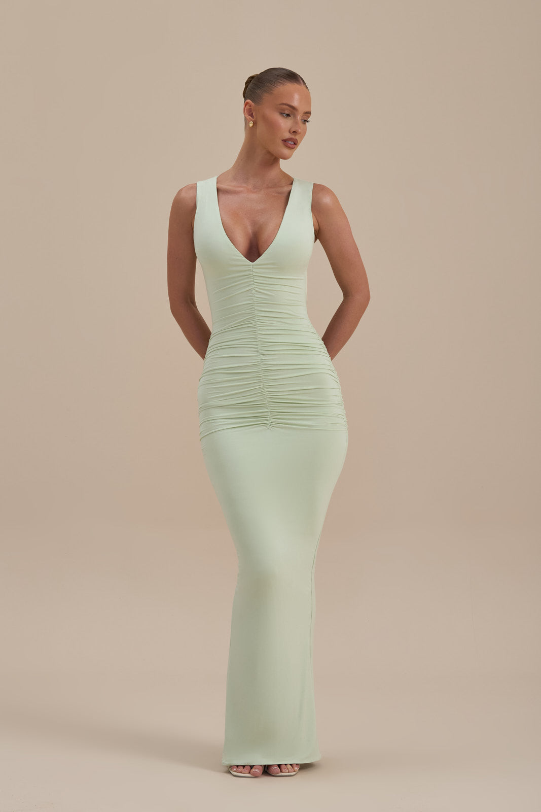 TATE SLEEVELESS MAXI DRESS | MINT