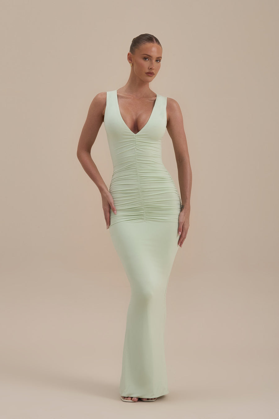 TATE SLEEVELESS MAXI DRESS | MINT