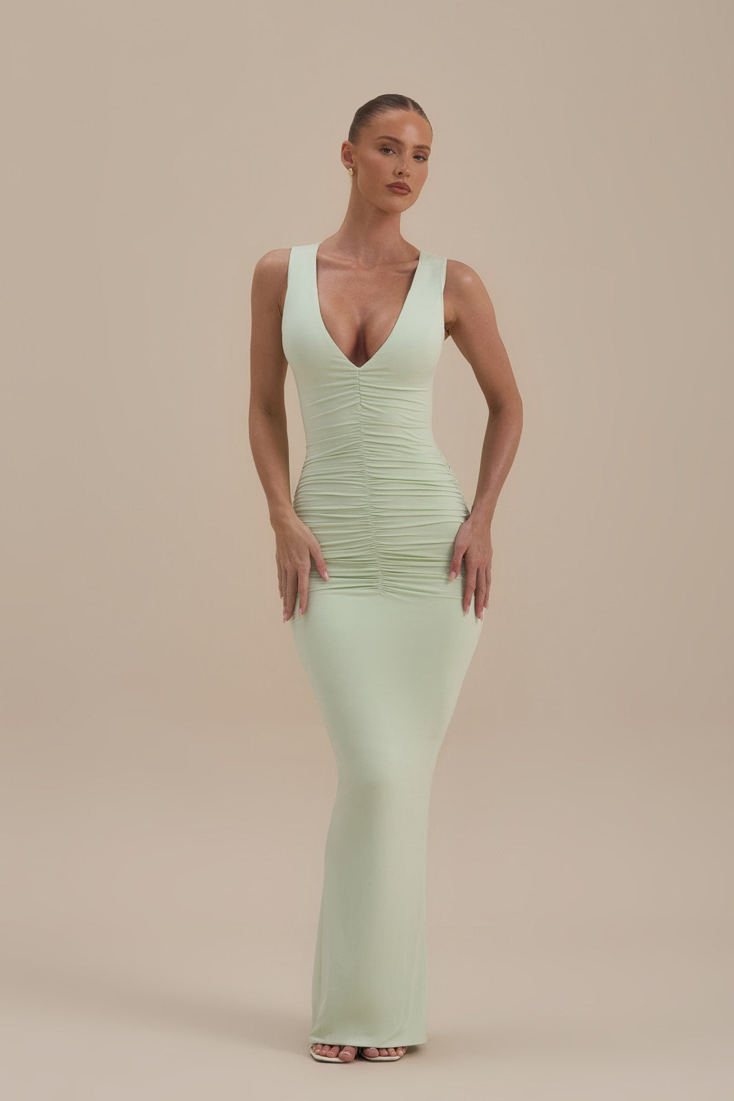TATE SLEEVELESS MAXI DRESS | MINT