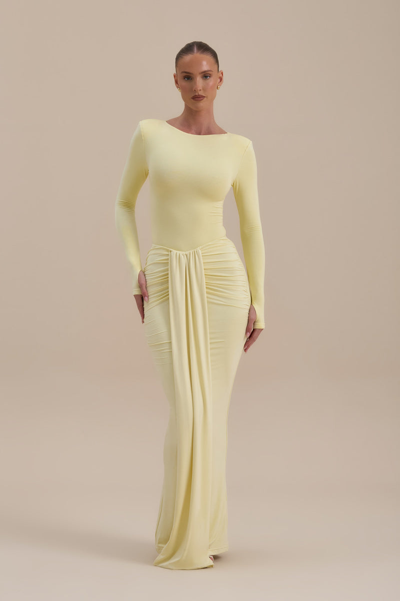 NARA LONG SLEEVE BODYSUIT | LEMON