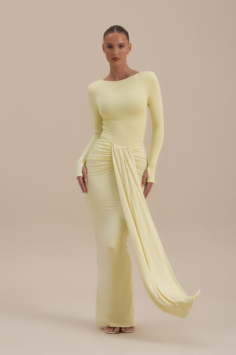 NARA LONG SLEEVE BODYSUIT | LEMON