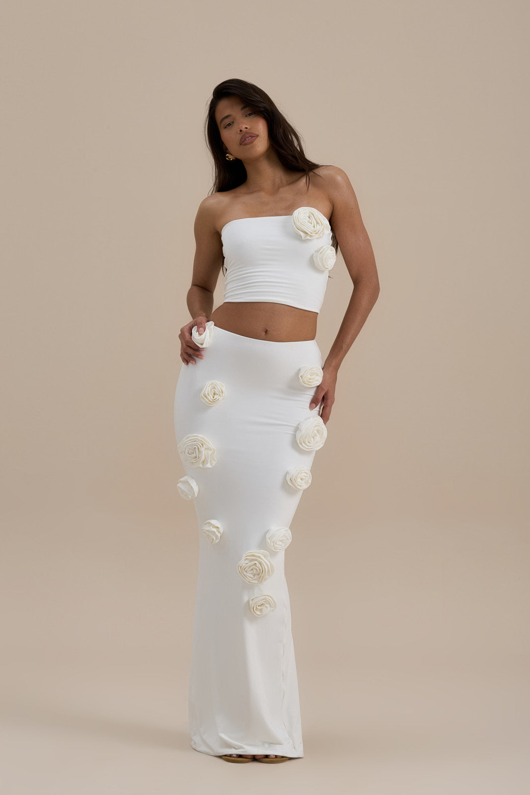 POSIE MAXI SKIRT | VANILLA