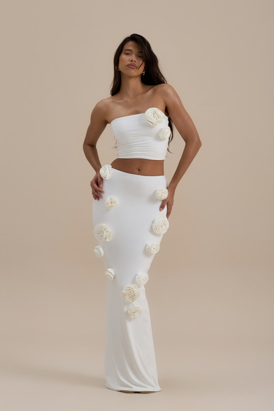 POSIE MAXI SKIRT | VANILLA